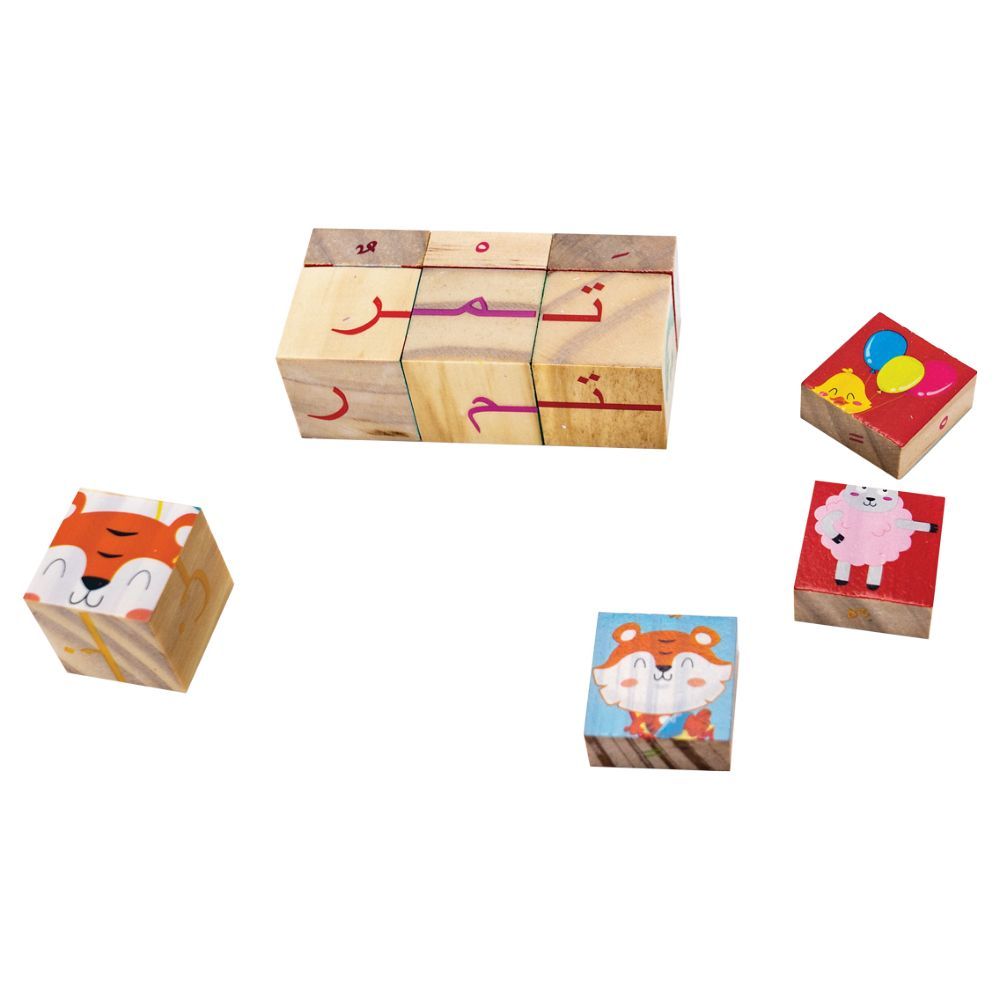 Hapee Capee - Wooden Alphabet Cube - Arabic