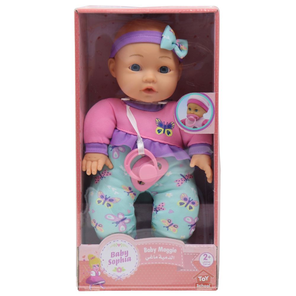 Toy School - Baby Sophia Baby Doll - Maggie - 12-inch - Color May Vary - 1pc