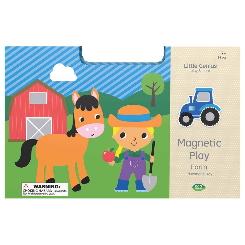 Lake Press - Little Genius Farm Play & Learn Magnetic Toy - 58pcs