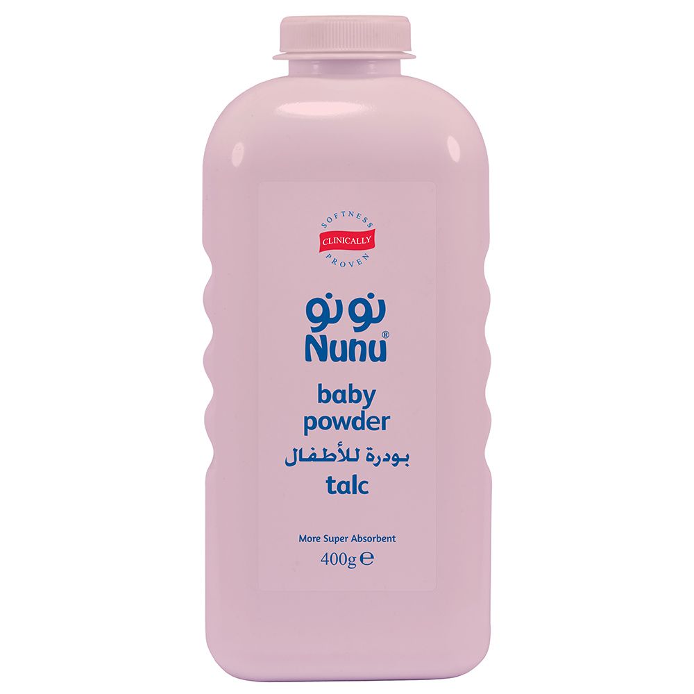 Nunu - Baby Talc Powder - Pink - 400 gm