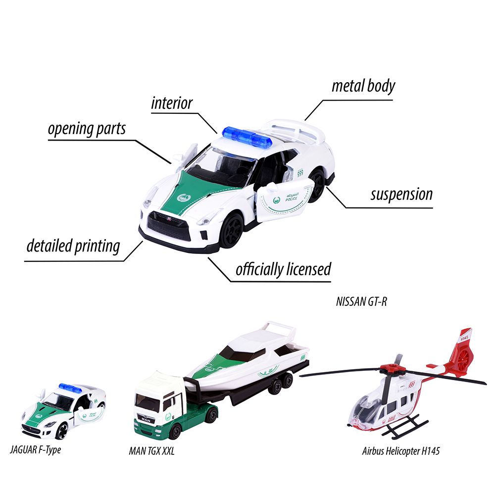 Majorette - Dubai Police S.O.S. Theme Set - 12pcs