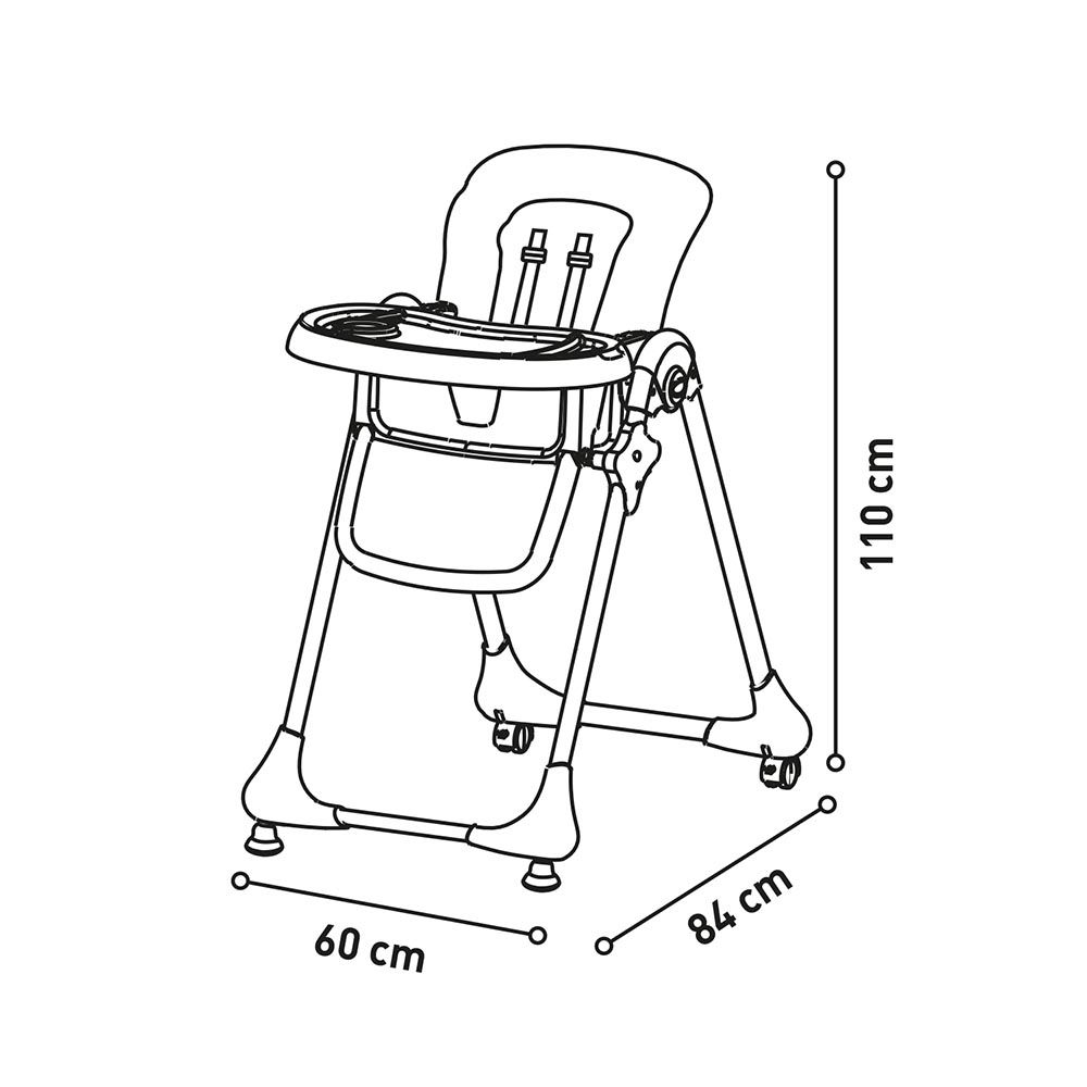 Asalvo - Chef High Chair - Sabana Grey