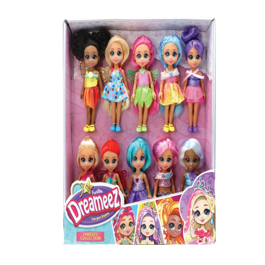 Funville - Dreameez Fantasy Dolls Set - 10 Pcs