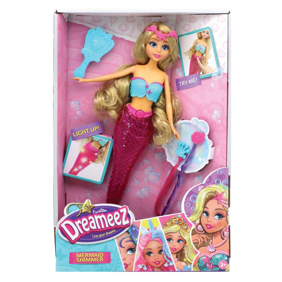 Funville - Dreameez Light Up Mermaid Doll Playset - 29 cm