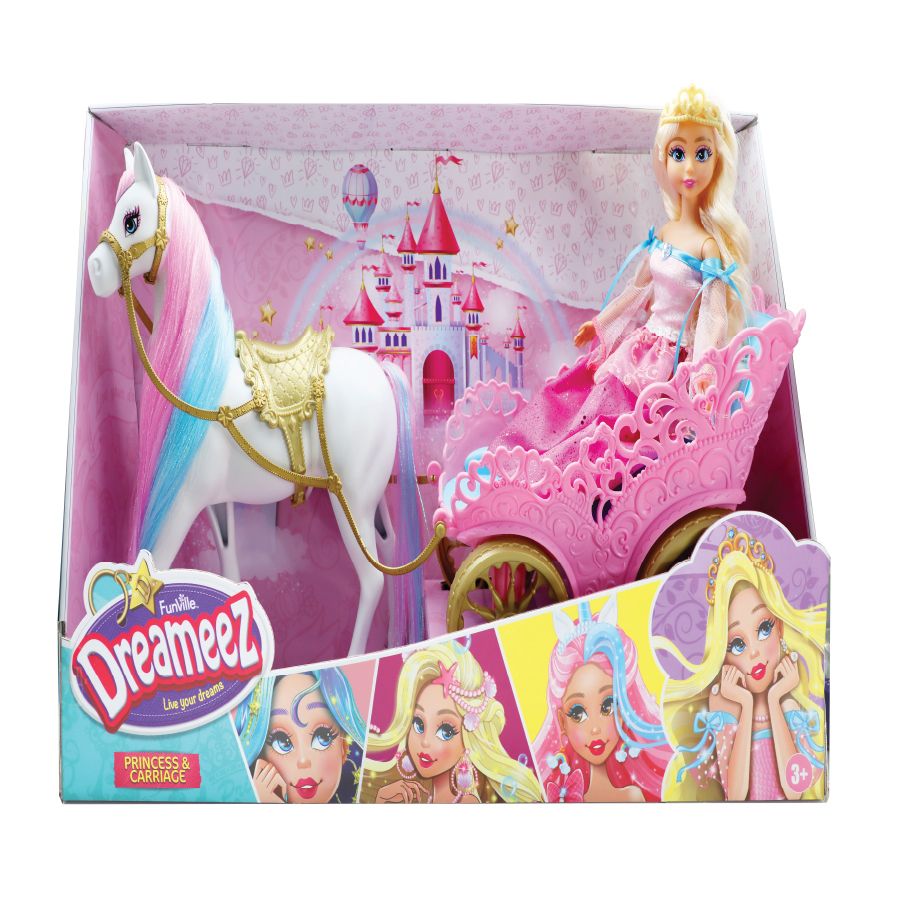 Funville - Dreameez Princess Doll With Horse And Carriage