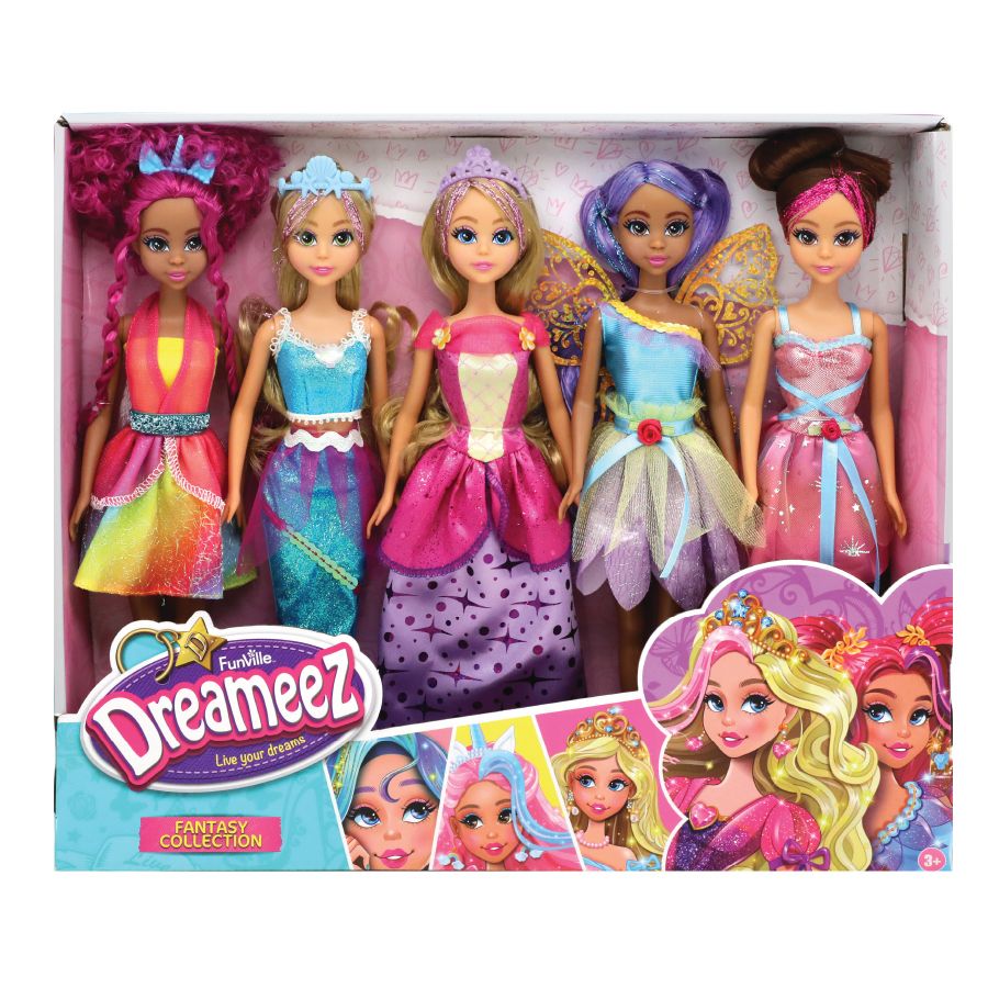 Funville - Dreameez Fantasy Dolls Set - 5 Pcs - 29 cm