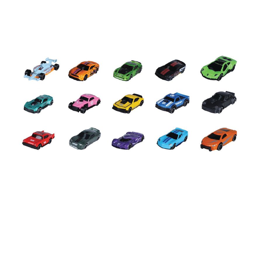 SAM Toys - 1/64 Die Cast Car Playset - 16 Pcs