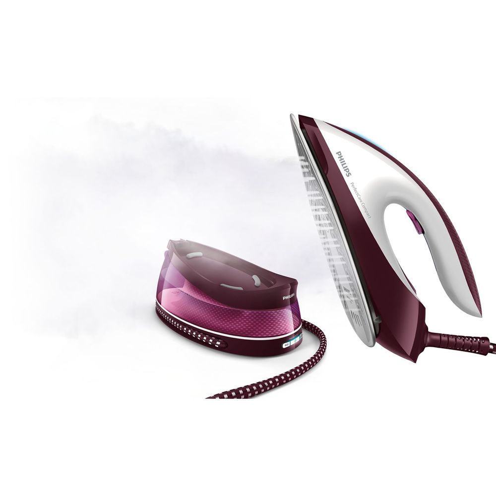 Philips - GC7842/46 Perfect Care Compact Steam Generator Iron - Purple/White