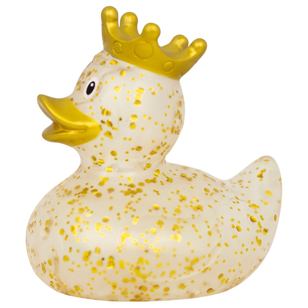 Lilalu - Glitter Duck Bath Toy With Crown - Gold