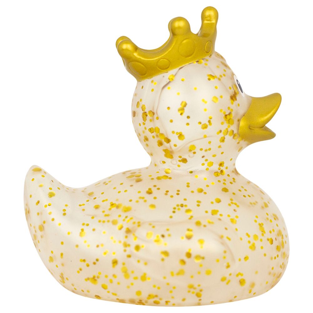 Lilalu - Glitter Duck Bath Toy With Crown - Gold