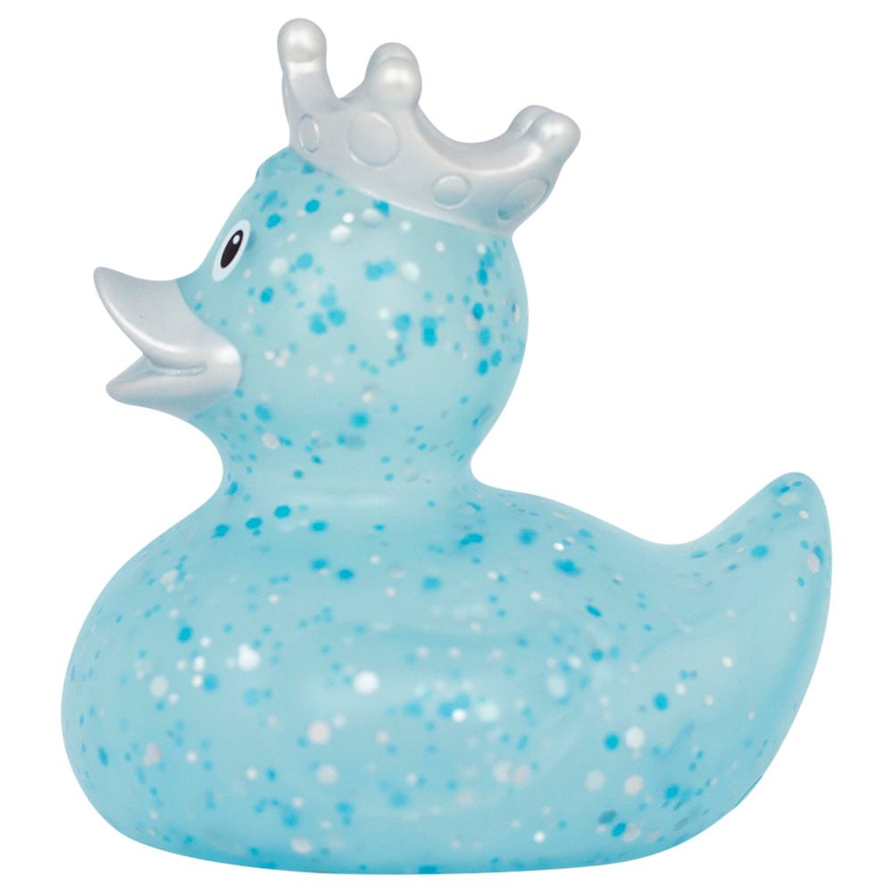 Lilalu - Glitter Duck Bath Toy With Crown - Blue