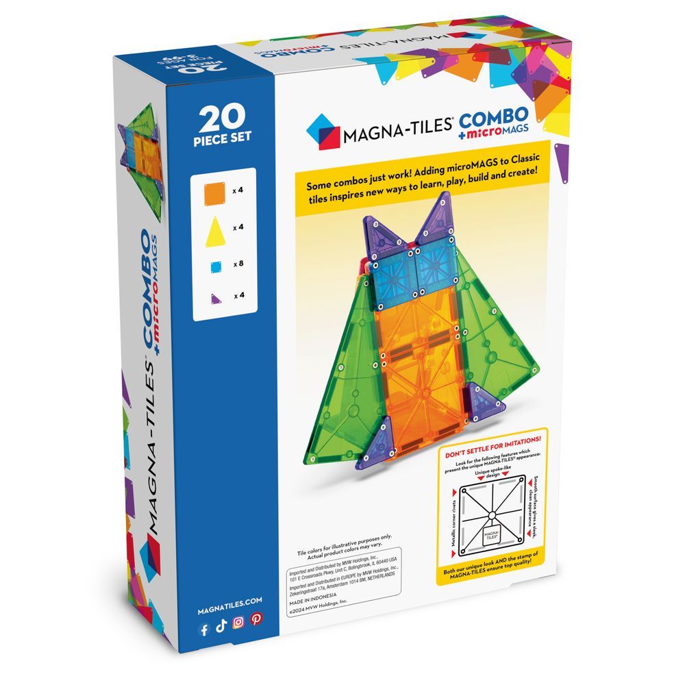 Magna-Tiles - MicroMags Combo 20-Pc Set