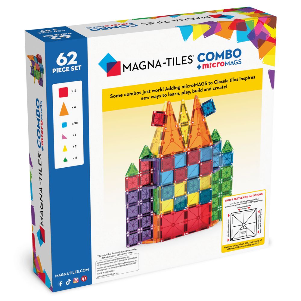 Magna-Tiles - MicroMags Combo 62-Pc Set