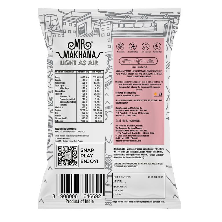 Mr Makhana - Himalyan Salt & Pepper 75g