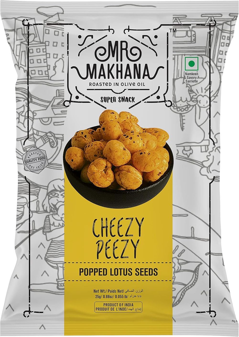 Mr Makhana - Cheezy Peezy Popped Lotus Seeds - 25g