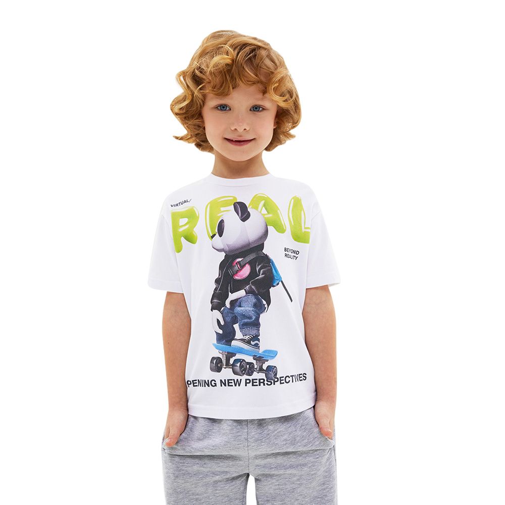 Bell Bimbo - Boys Real Print T-shirt - White