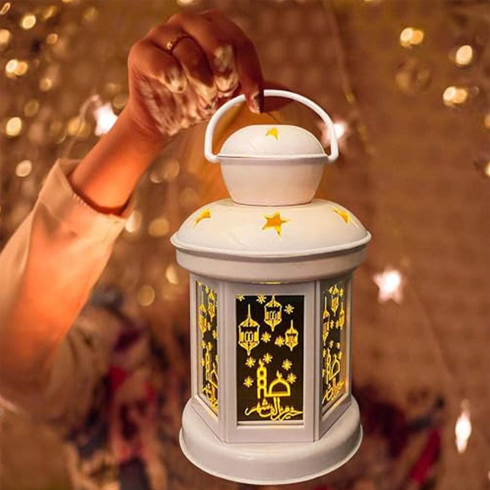 Brain Giggles - Vintage Style Metal Lantern - White