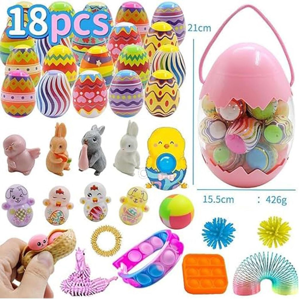 Brain Giggles - Easter Egg Toy Set Surprise - 18pcs