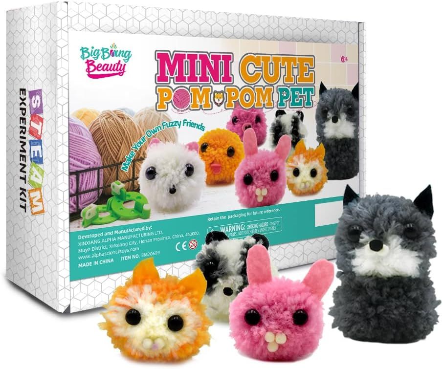 Brain Giggles - Science Experiment Kit - Mini Cute Pom-Pom Pet