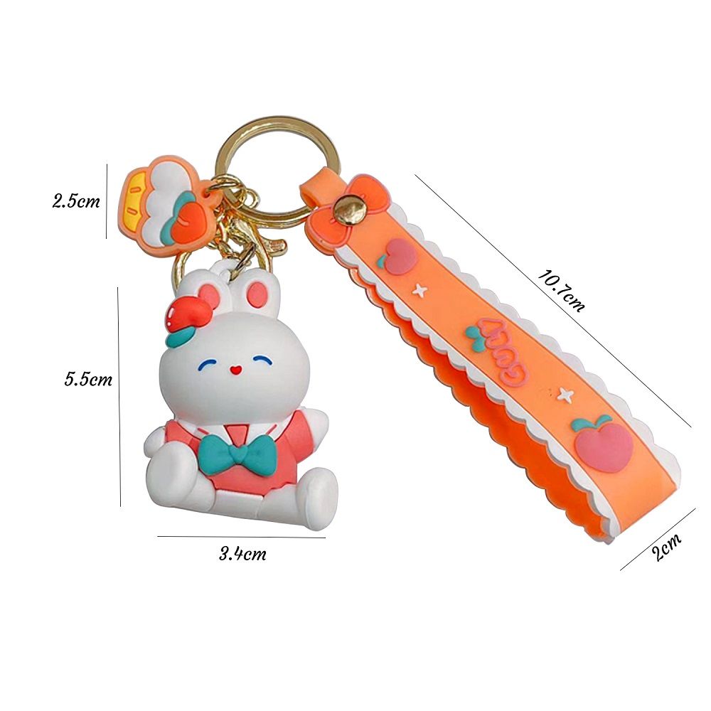 Brain Giggles - Kawaii Silicone Key Chain Holder - Bunny