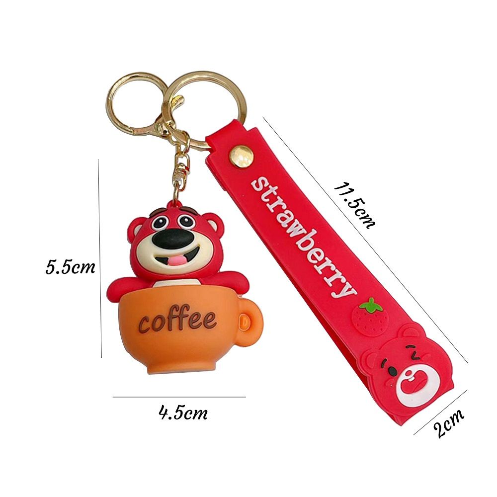 Brain Giggles - Kawaii Silicone Key Chain Holder - Coffee