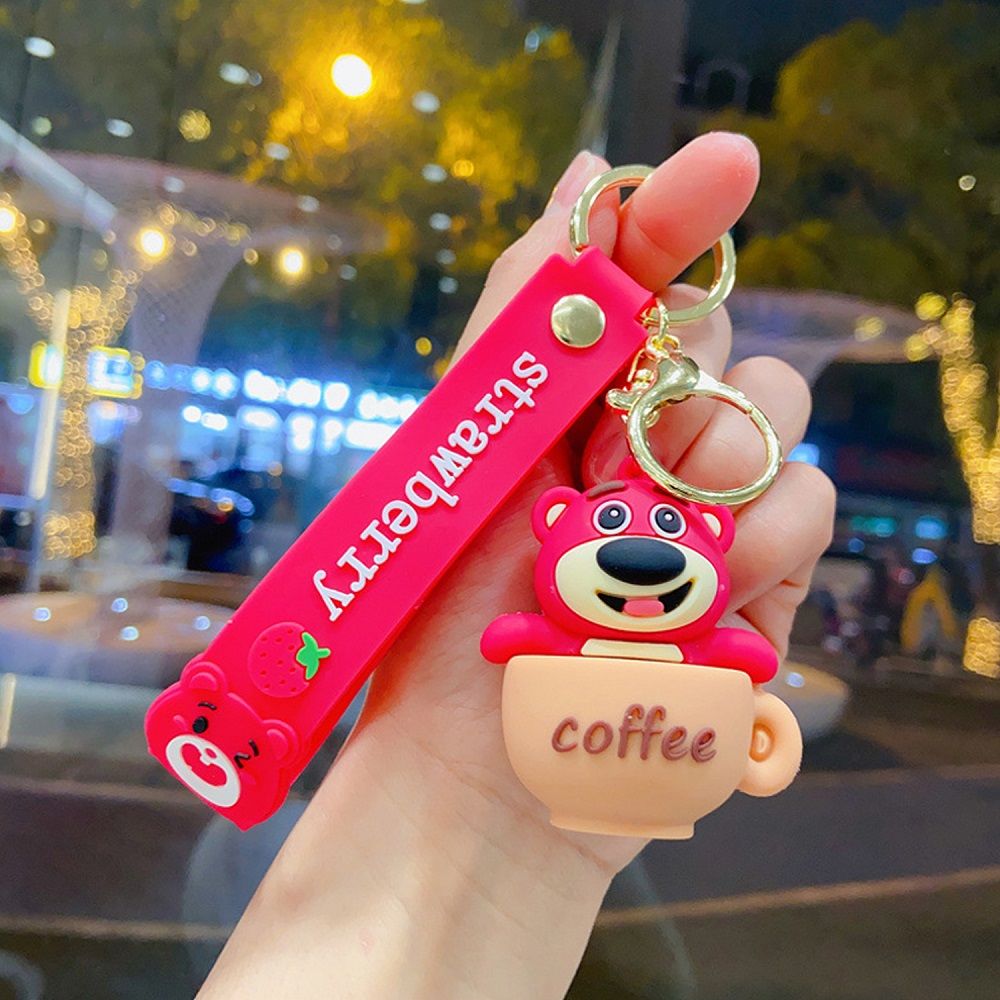 Brain Giggles - Kawaii Silicone Key Chain Holder - Coffee