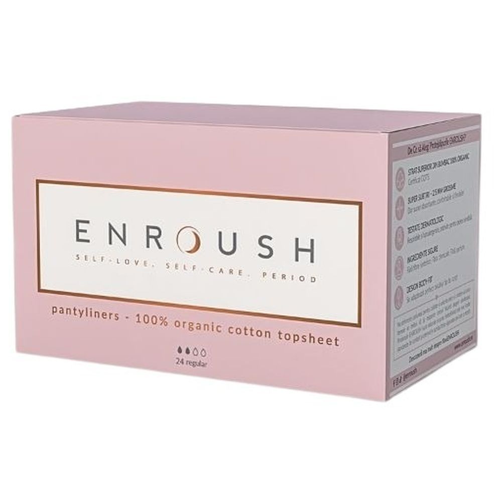 Enroush - Organic Cotton Pantyliners - Regular - 24 Pcs