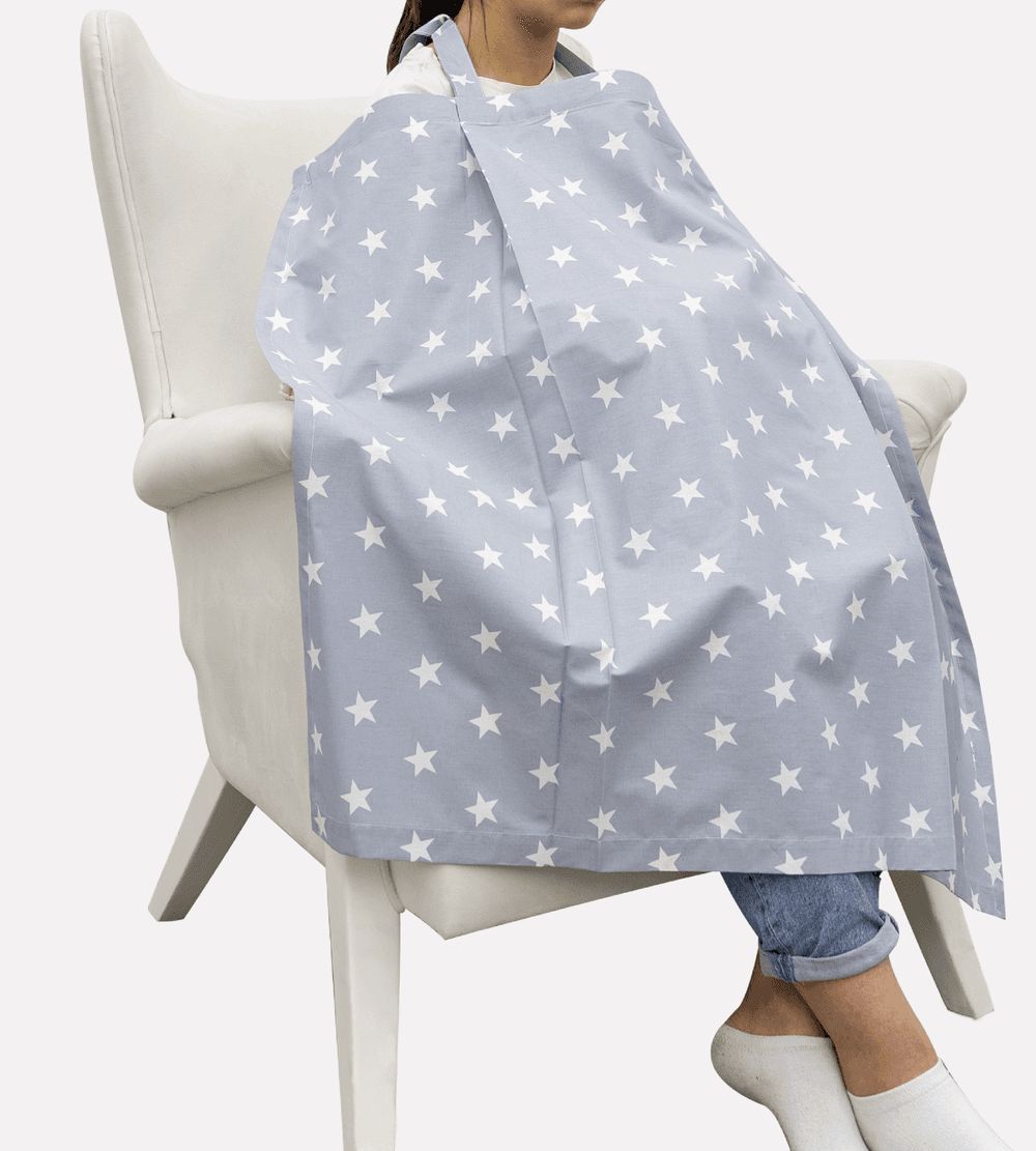 Bibena Nova - Breastfeeding Cover - Grey Flower