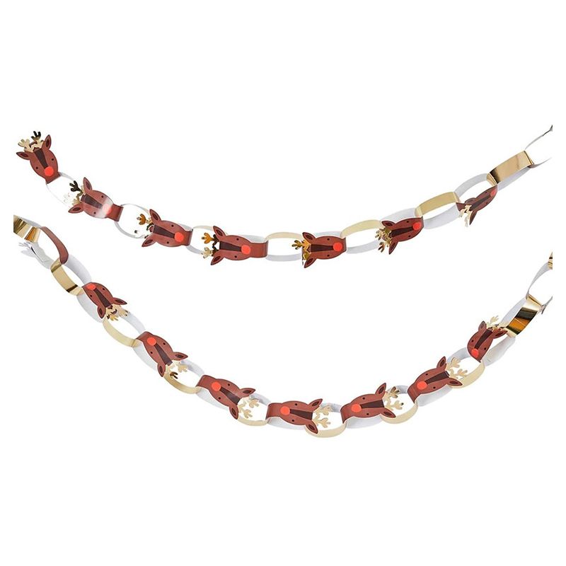 Hootyballoo - Gold Foiled Reindeer Paper Chains - 40pcs