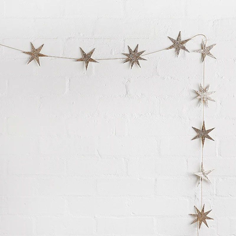 Hootyballoo - Wooden Glitter Star Garland - 2m