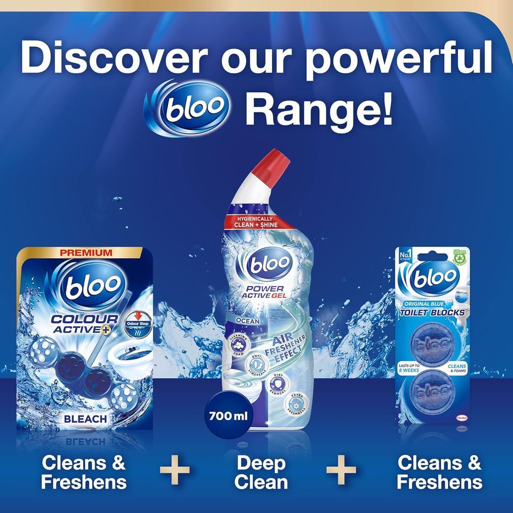 Bloo - Colour Active Toilet Rim Block - Bleach – 2 x 50g