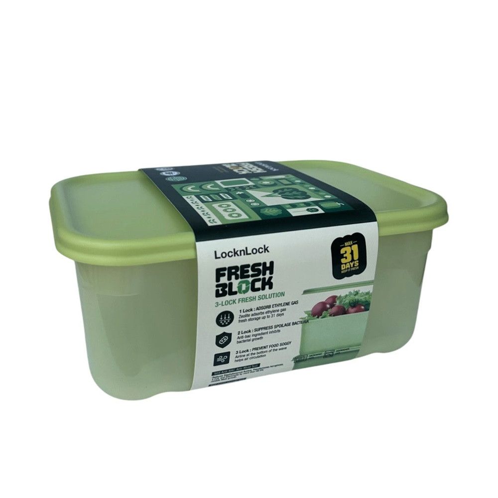 LOCK&LOCK - Fresh Block 31-Day Freshness Solution Rectangle Container 1.5L