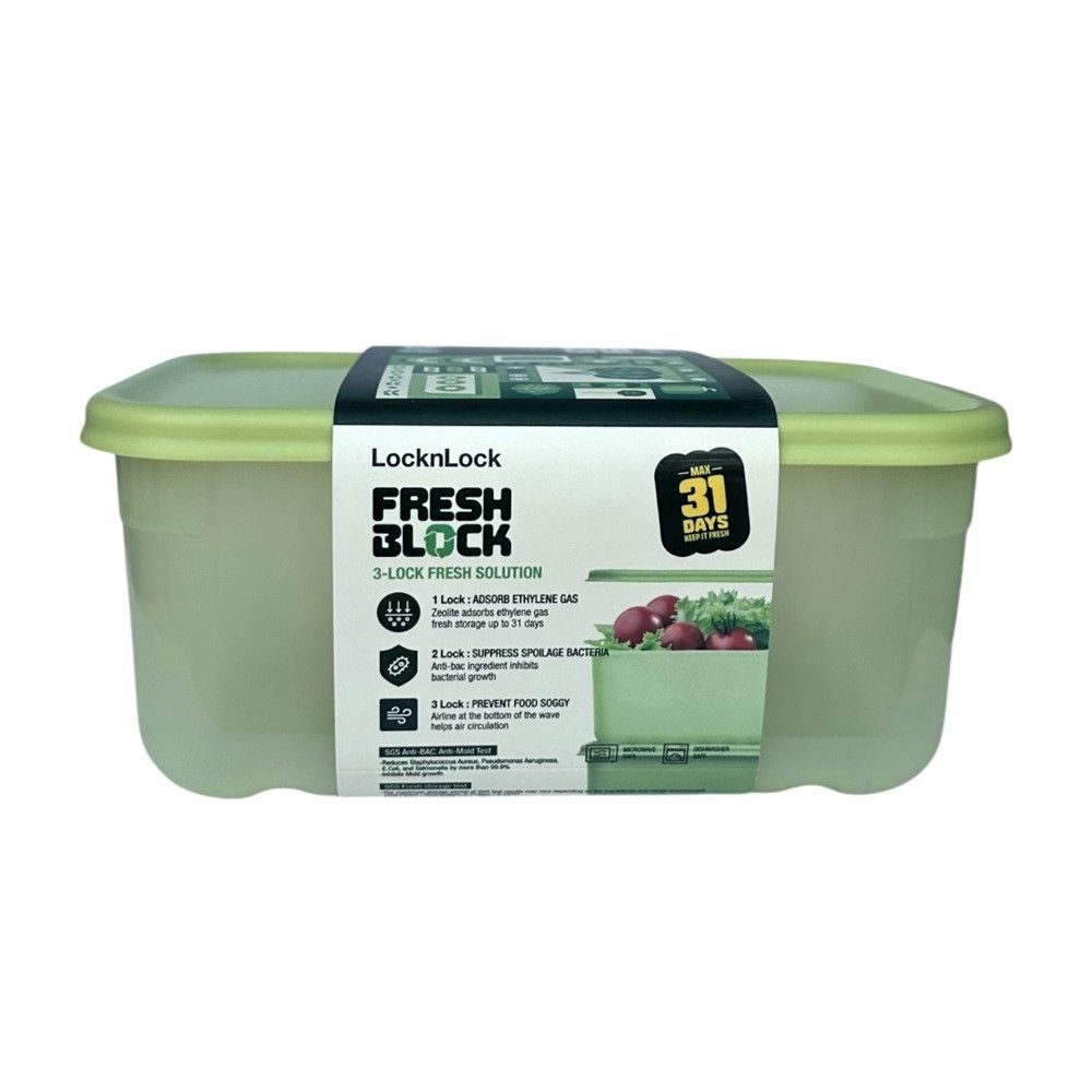 LOCK&LOCK - Fresh Block 31-Day Freshness Solution Rectangle Container 1.5L