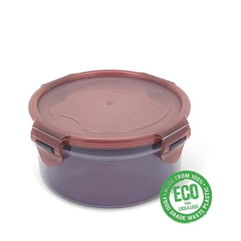 LOCK&LOCK - Eco-Friendly Airtight Microwave Freezer & Dishwasher Safe Round Food Container - 600ml