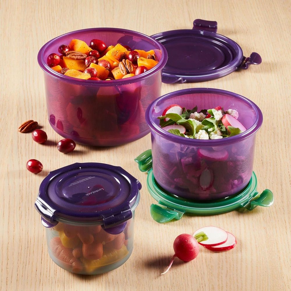 LOCK&LOCK - Eco-Friendly Airtight Microwave Freezer & Dishwasher Safe Round Food Container - 600ml