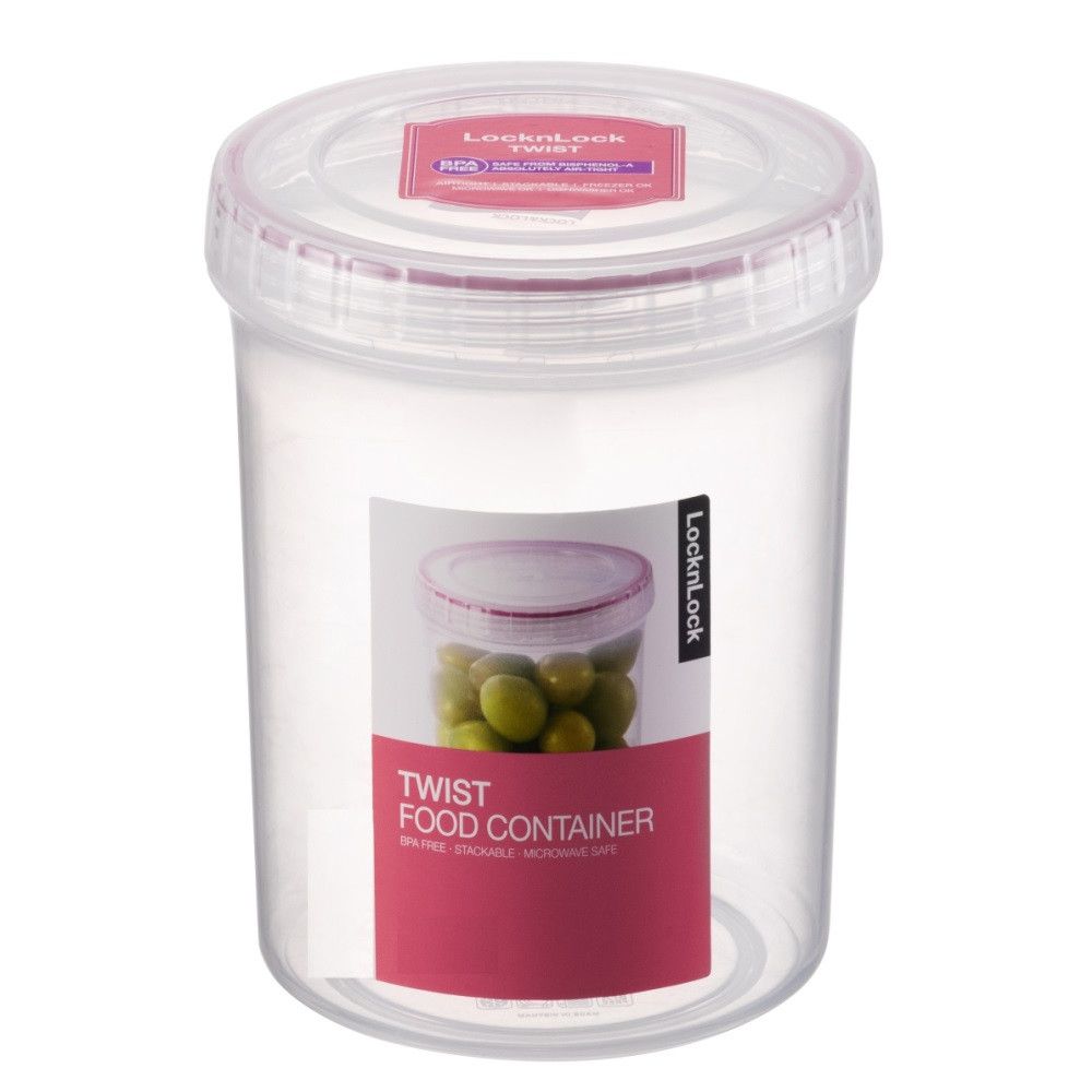 LOCK&LOCK - BPA-Free Airtight Seal Freezer & Dishwasher Safe Twist Food Container 900ml