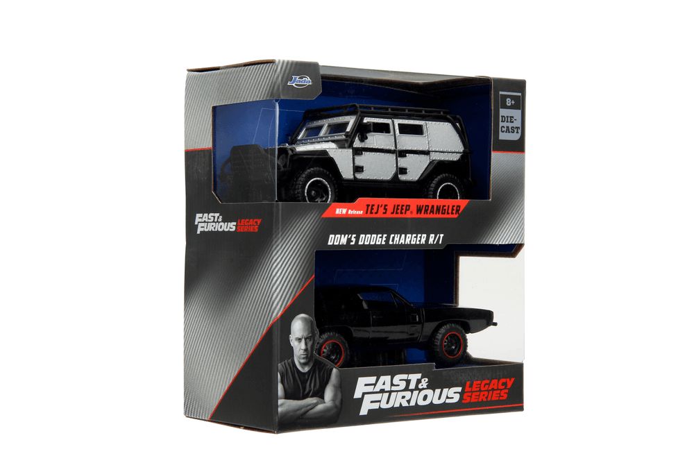 Jada - Fast And Furious Dom's Dodge Charger R/T Vehicle Set - 2 Pcs