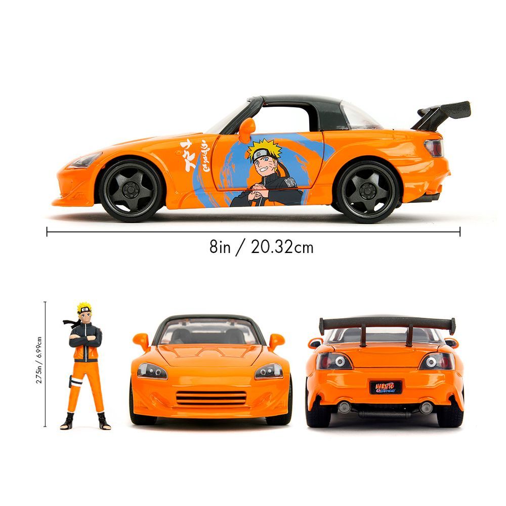 Jada - Naruto And 2001 Honda S2000 Vehicle Playset - 2 Pcs