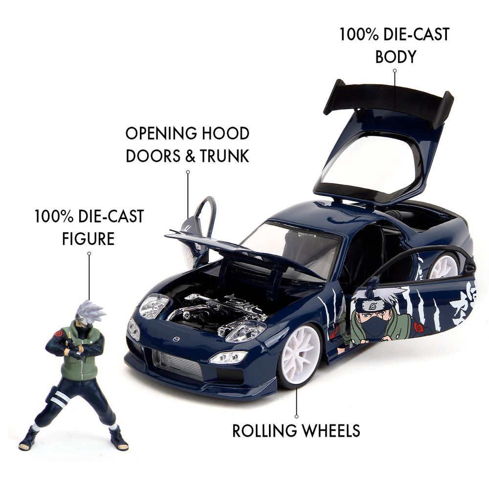 Jada - Naruto Kakashi Hatake And 1993 Mazda RX-7 Playset - 2 Pcs