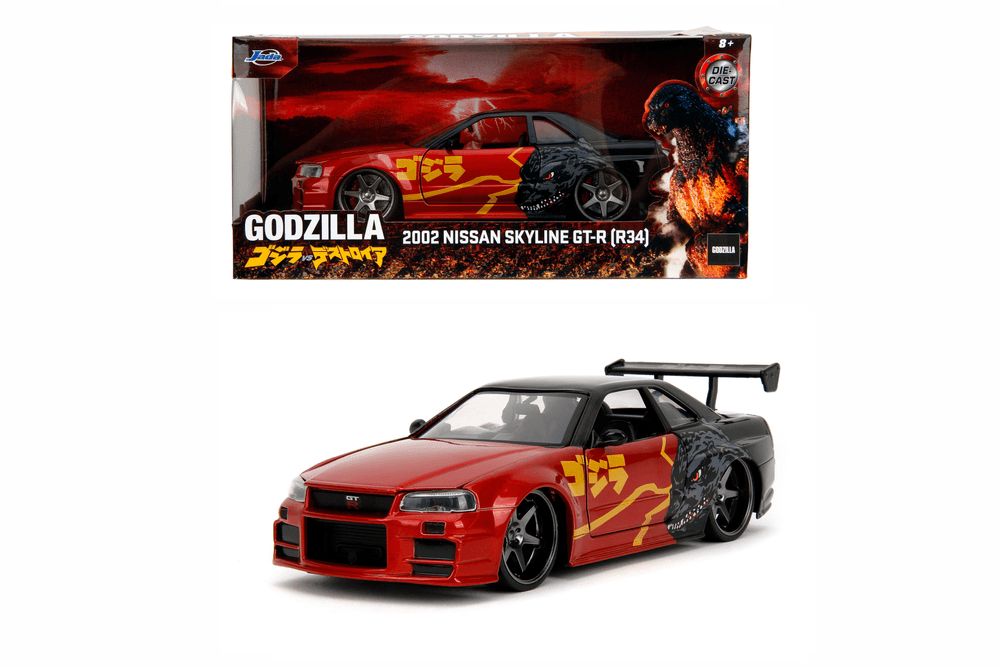 Jada - Godzilla 2002 Nissan Skyline GT-R Die-Cast Car