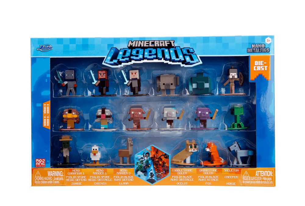 Jada - Wave 9 Minecraft Action Nano Figures - 18 Pcs - 4cm