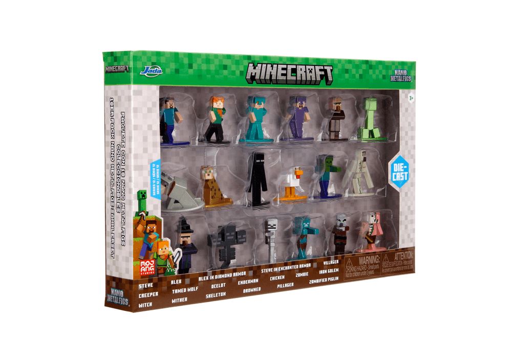 Jada - Wave 12 Minecraft Action Nano Figures - 18 Pcs - 4cm