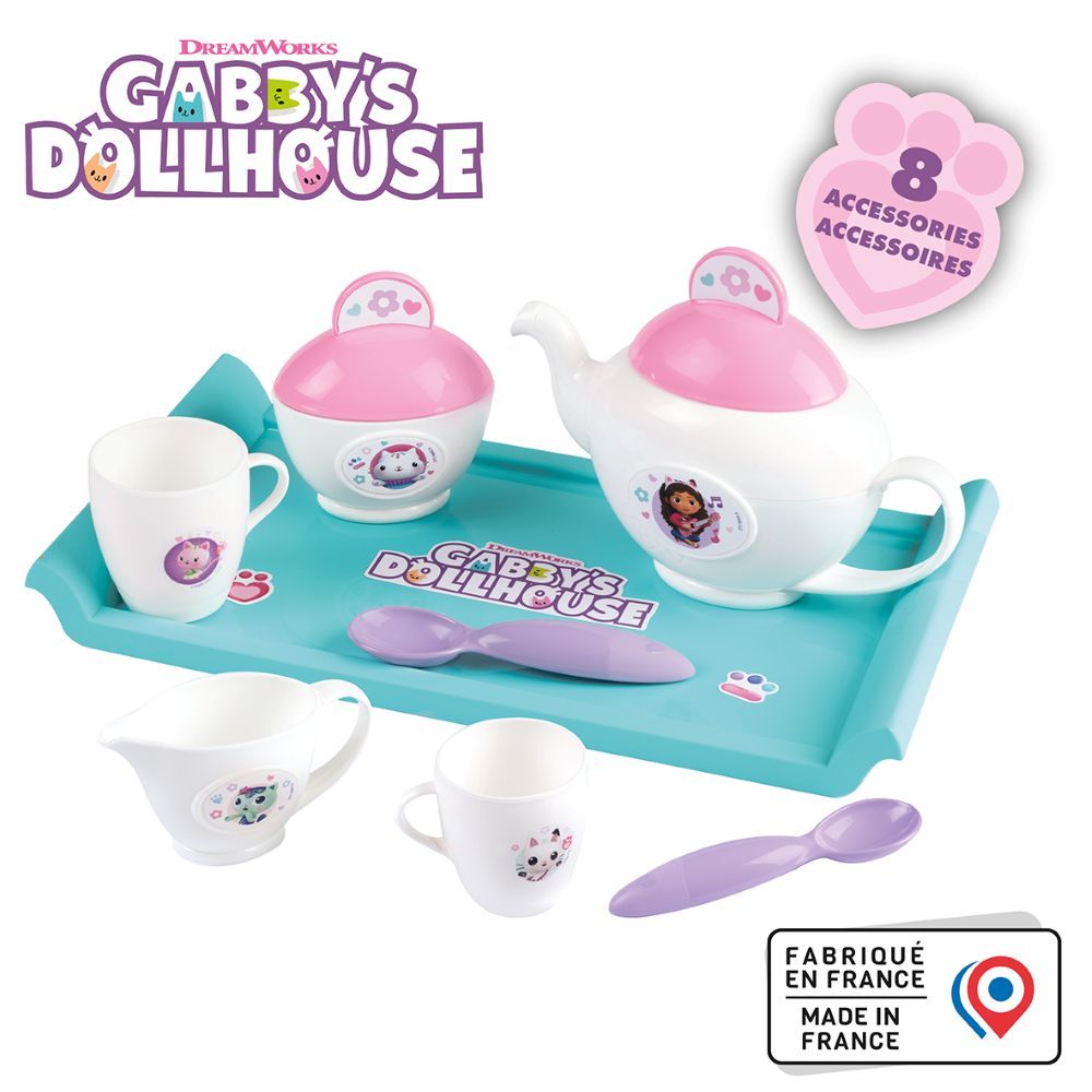 Smoby - Gabby's Dollhouse Tea Set - 8 Pcs