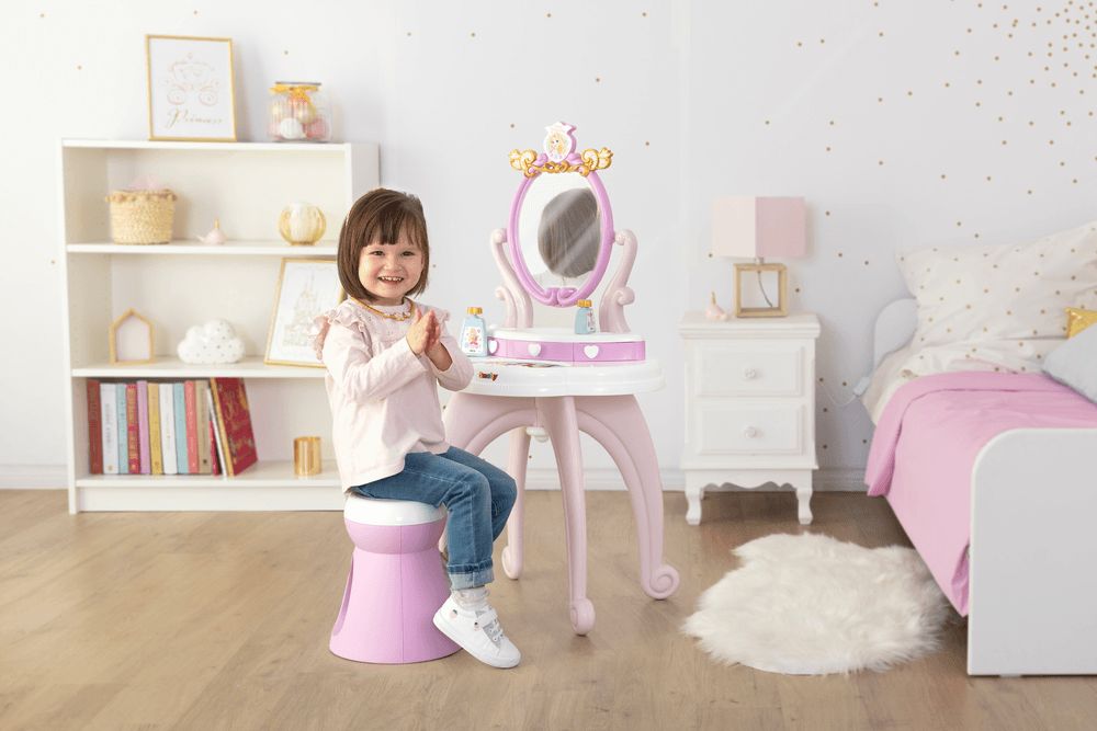 Smoby - 2-In-1 Dressing Table - Disney Princess - Pink