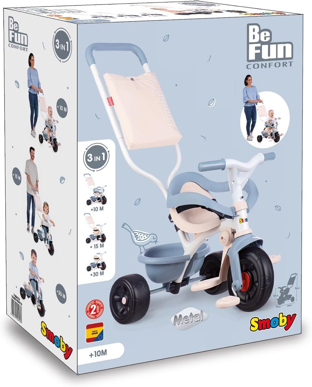 Smoby - Tricycle Be Fun Comfort Blue