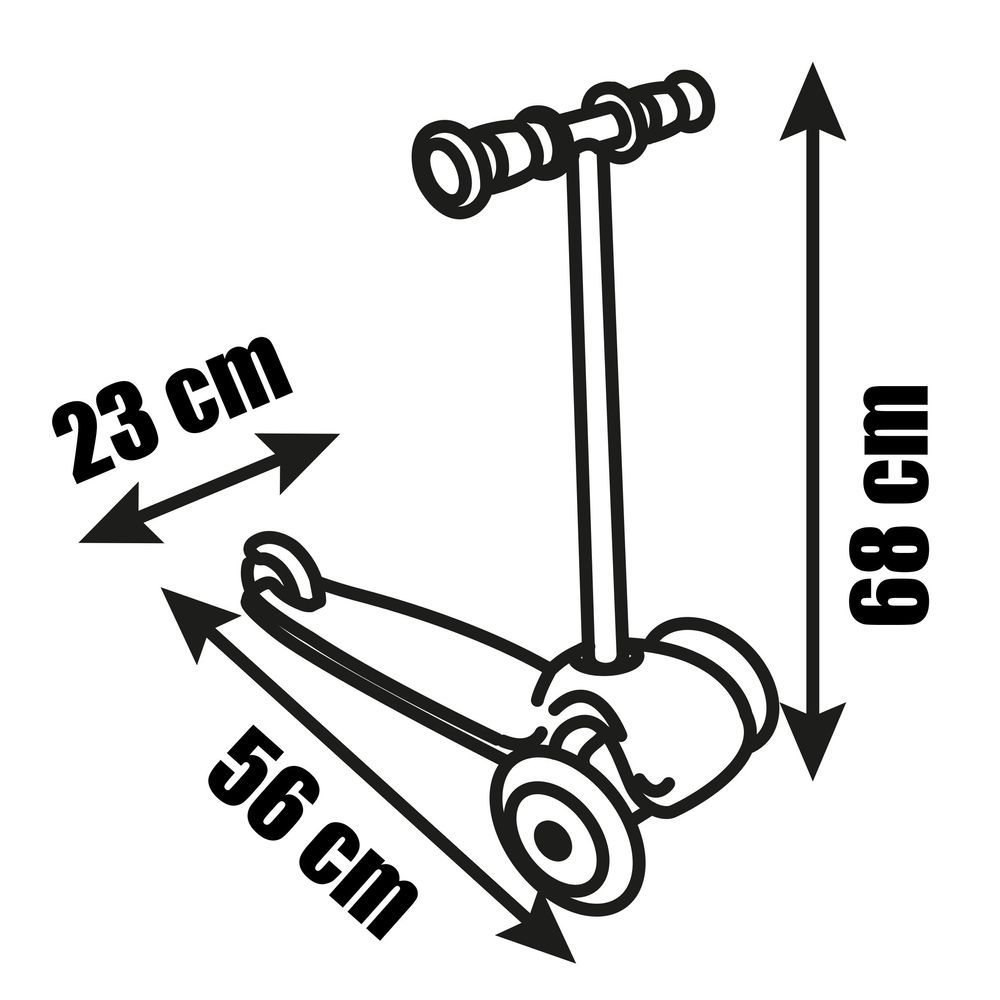 Smoby - 3-Wheel Twist Scooter - Gabby's Dollhouse