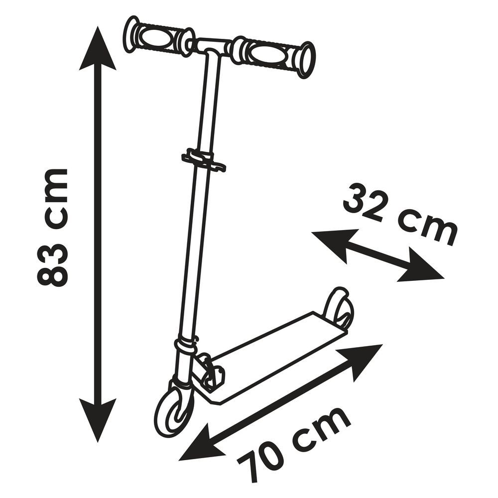 Smoby - 2 Wheel Foldable Manual Scooter - Spidey