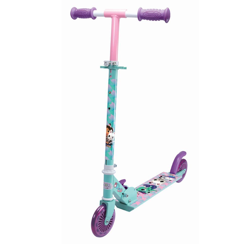 Smoby - Gabby's Dollhouse 2-Wheel Foldable Manual Scooter - Multicolor