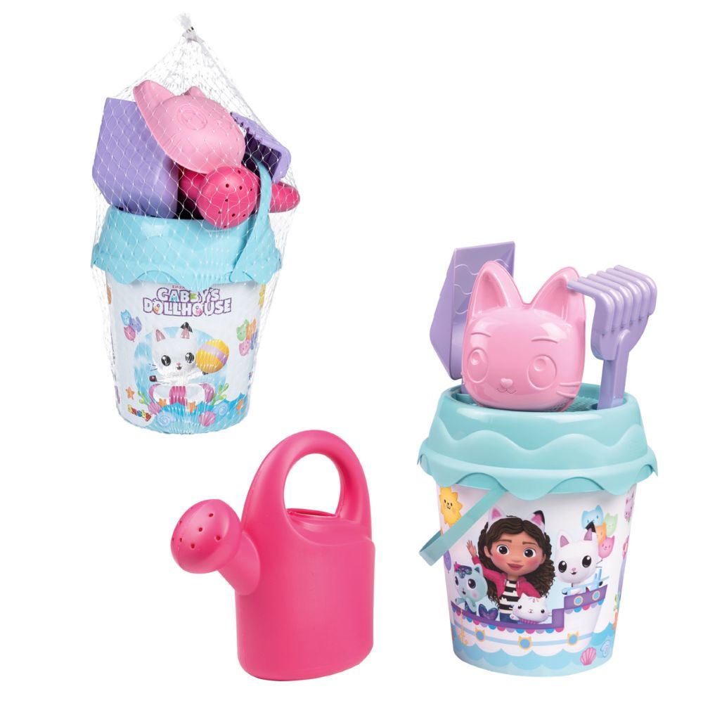 Smoby - Gabby's Dollhouse Beach Bucket Playset - Multicolor - 5 Pcs