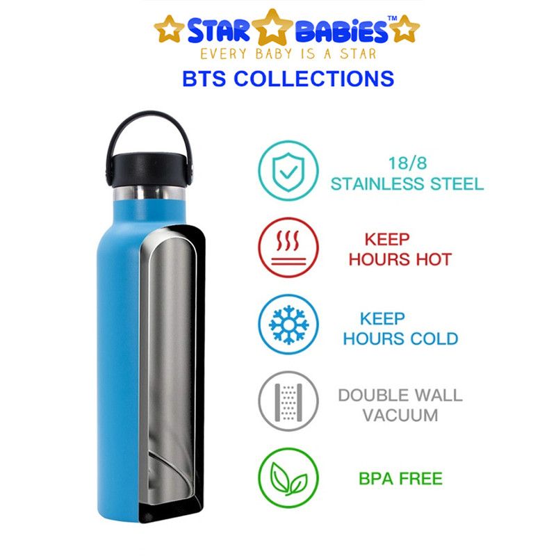 Star Babies - School Backpack W/ Stainless Steel Water Bottle 600ml - Cream